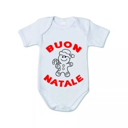 body bianco cotone bambino bambina scritta buon natale idea regalo
