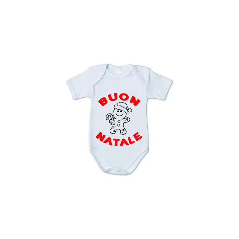 body bianco cotone bambino bambina scritta buon natale idea regalo