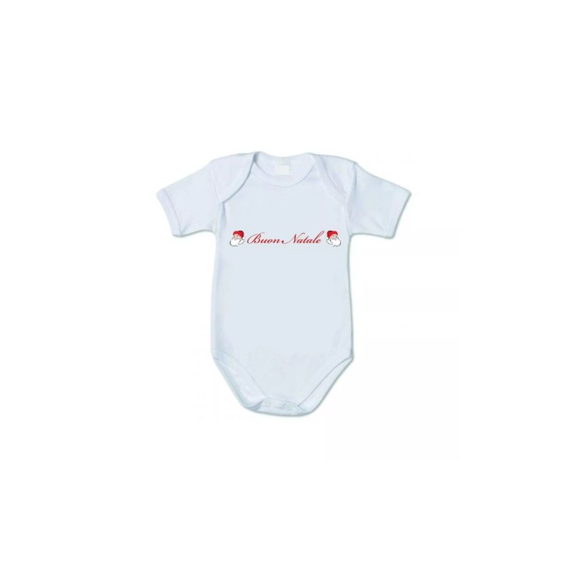 body bianco cotone bambino bambina scritta buon natale idea regalo natale
