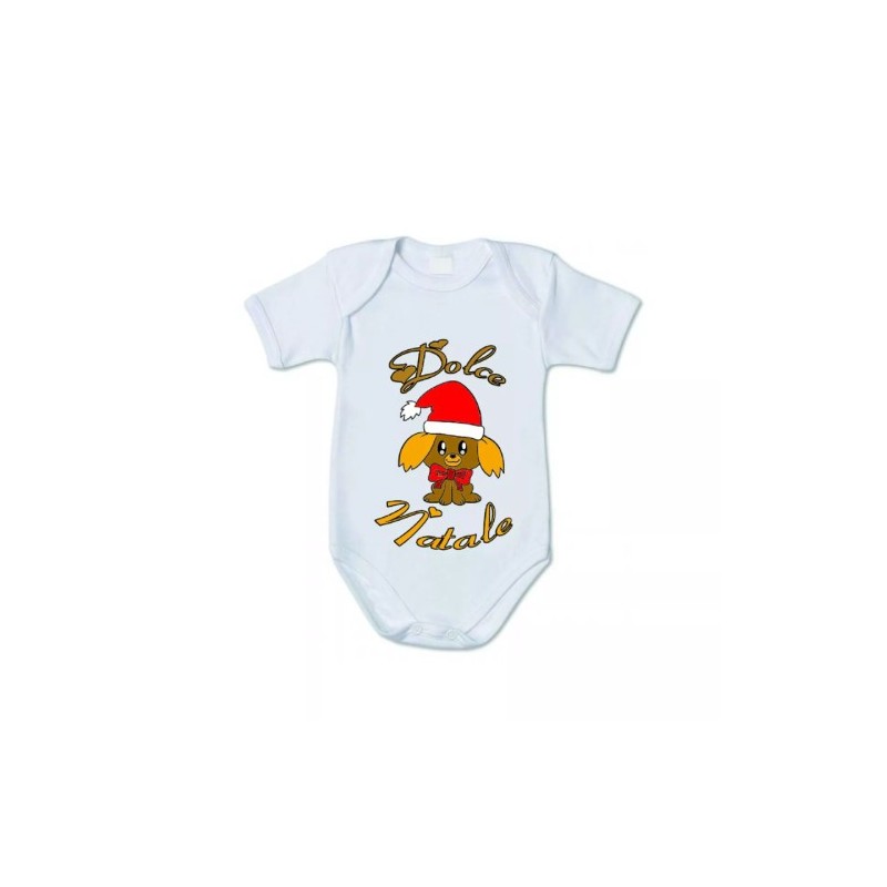 body bianco cotone bambino bambina scritta dolce natale idea regalo