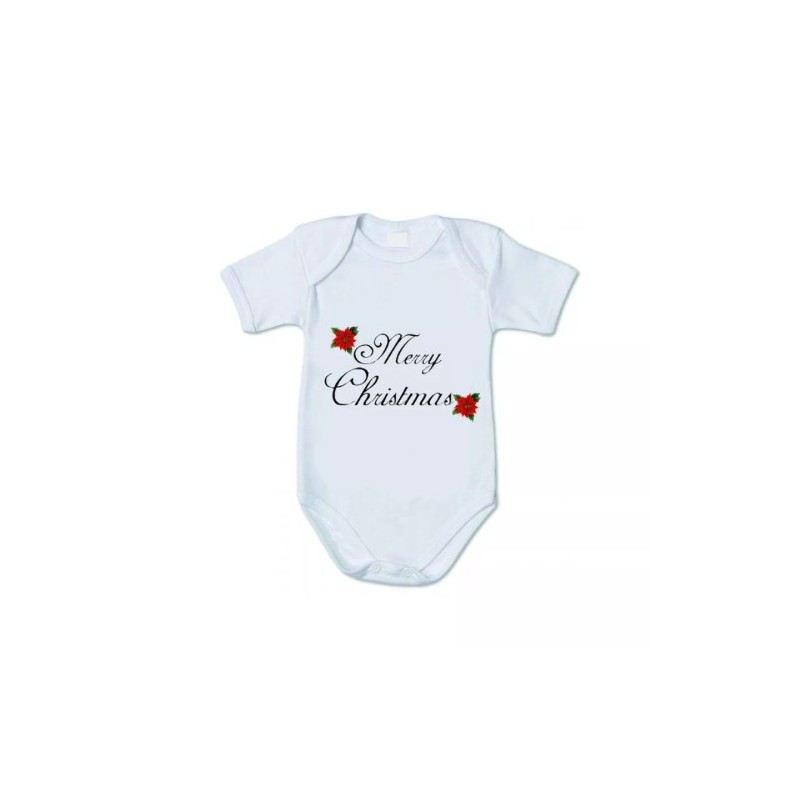 body bianco cotone bambino bambina scritta merry christmas idea regalo natale