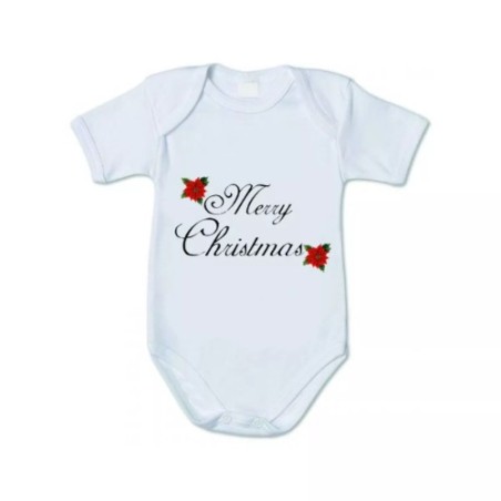 body bianco cotone bambino bambina scritta merry christmas idea regalo natale