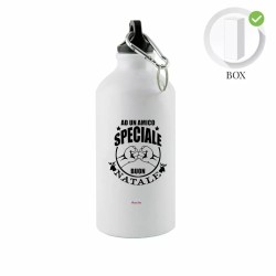 borraccia bottiglia alluminio 500 ml scritta ad un amico speciale buon natale