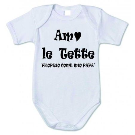 Body primi mesi personalizzati amo le tette