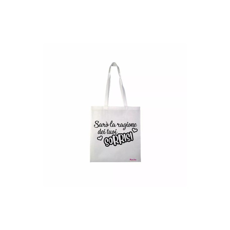borsa spesa 36x40 saro' la ragione dei tuoi sorrisi regalo festa innamorati