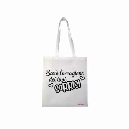 borsa spesa 36x40 saro' la ragione dei tuoi sorrisi regalo festa innamorati