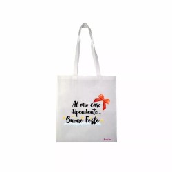 borsa spesa 36x40 scritta al mio caro dipendente buone feste regalo azienda
