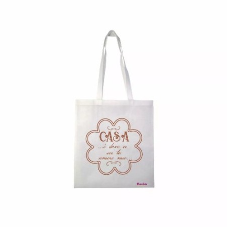 borsa spesa 36x40 scritta casa e dove ci sei tu regalo festa innamorati amore