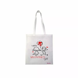 borsa spesa 36x40 scritta happy regalo festa innamorati amore cuore