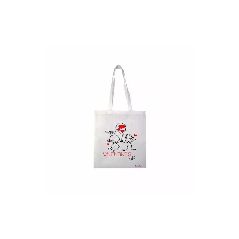 borsa spesa 36x40 scritta happy regalo festa innamorati amore cuore