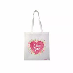 borsa spesa 36x40 scritta i love you regalo festa innamorati amore cuore