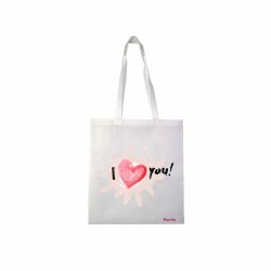 borsa spesa 36x40 scritta i love you regalo festa innamorati amore cuore sole