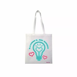 borsa spesa 36x40 scritta illumini il mio mondo regalo festa innamorati amore