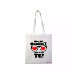 borsa spesa 36x40 scritta non ho occhi che per te regalo festa innamorati amore
