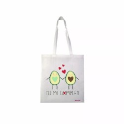 borsa spesa 36x40 scritta tu mi completi regalo festa innamorati amore