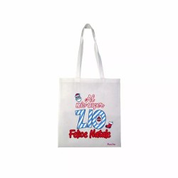 borsa spesa poliestere 36x40 scritta al mio super zio felice natale regalo feste
