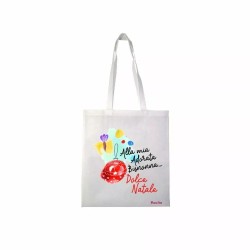 borsa spesa poliestere 36x40 scritta alla mia bisnonna felice natale regalo