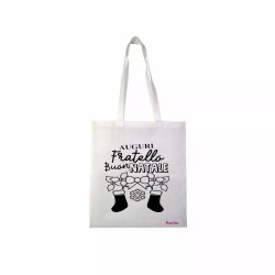 borsa spesa poliestere 36x40 scritta auguri fratello buon natale regalo sorella