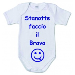 Body primi mesi personalizzati stanotte faccio il bravo