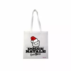borsa spesa poliestere 36x40 scritta dolce natale sorellina regalo sorella