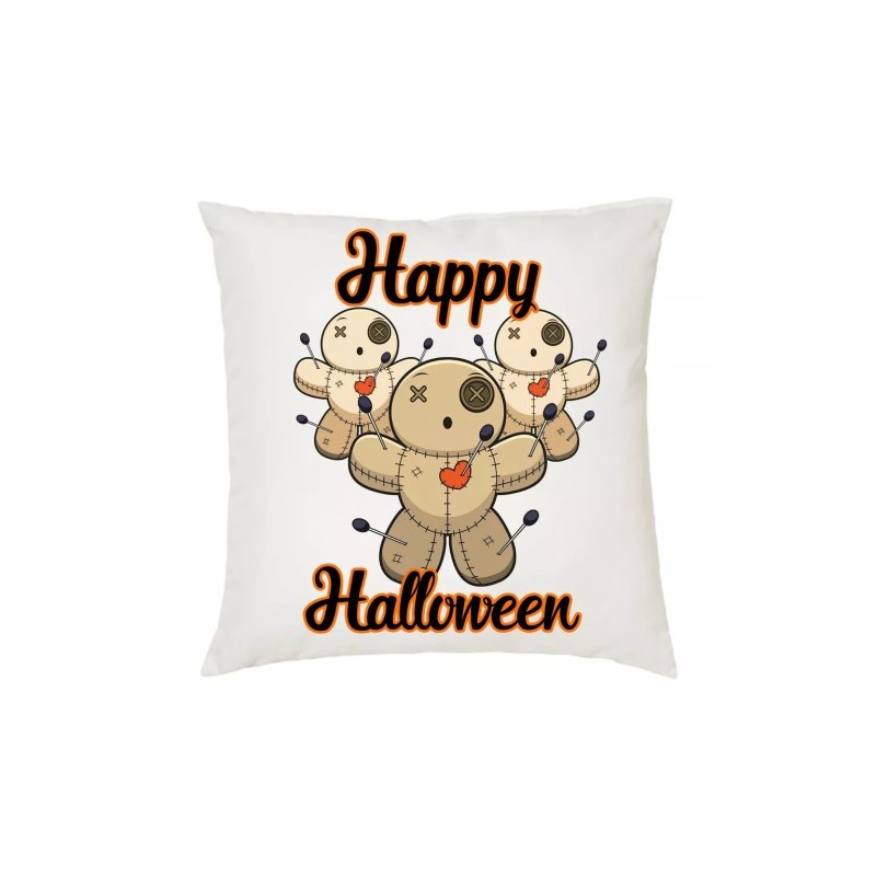 cuscino 40 x 40 cm con disegno e scritta happy halloween idea regalo