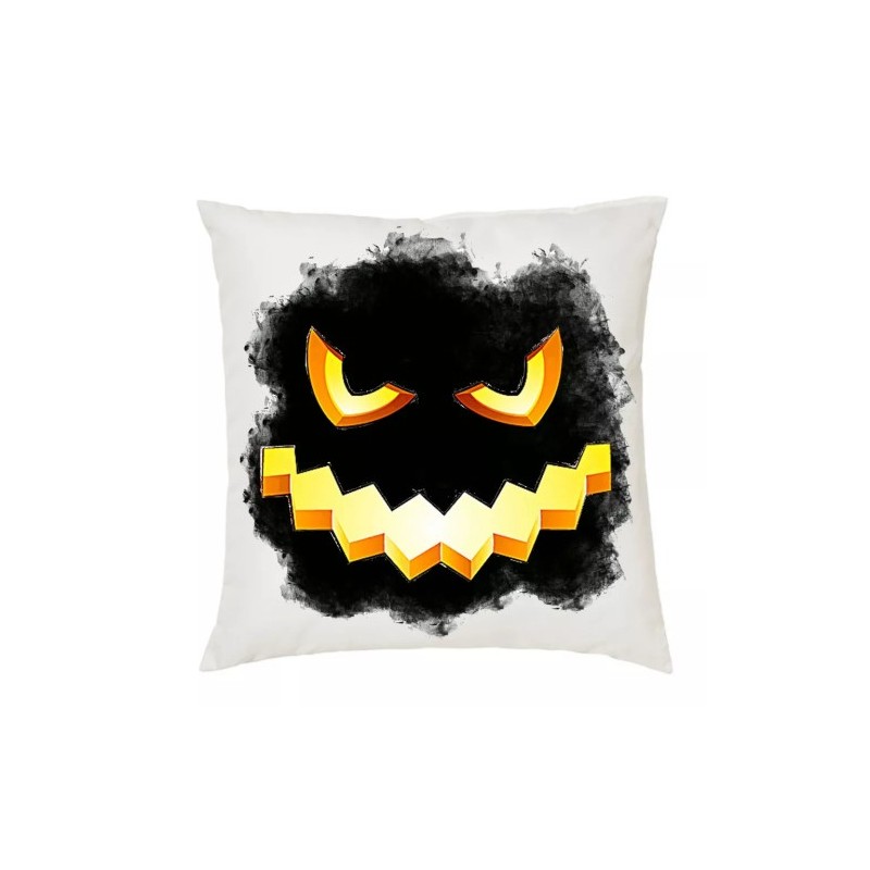 cuscino 40 x 40 cm con disegno zucca nera halloween idea regalo