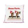 cuscino 40 x 40 cm con scritta buone feste regalo natale uomo donna