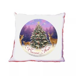 cuscino 40 x 40 cm scritta buone feste albero regalo natale uomo donna