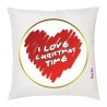 cuscino 40 x 40 cm scritta i love christmas time cuore regalo natale uomo donna