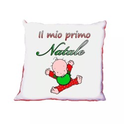 cuscino 40 x 40 cm scritta il mio primo natale regalo natale uomo donna bambino