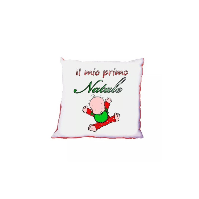 cuscino 40 x 40 cm scritta il mio primo natale regalo natale uomo donna bambino