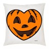 cuscino 40 x 40 con disegno cuore zucca arancione idea regalo halloween scherzo