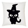 cuscino 40 x 40 con disegno gatto nero idea regalo scherzo halloween