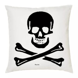cuscino 40 x 40 con disegno teschio morte idea regalo scherzo