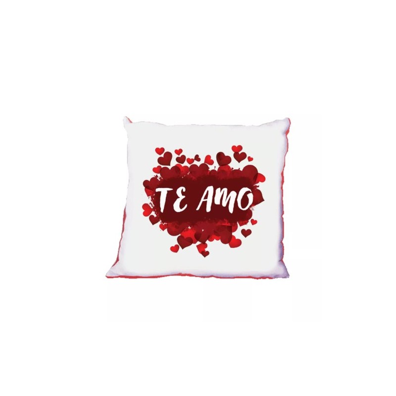 cuscino 40 x 40 con scritta in spagnolo te amo amore san valentino
