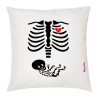 cuscino 40 x 40 disegno costole scheletro cuore halloween idea regalo uomo donna