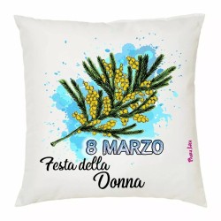 cuscino 40 x 40 scritta 8 marzo festa della donna idea regalo mimosa
