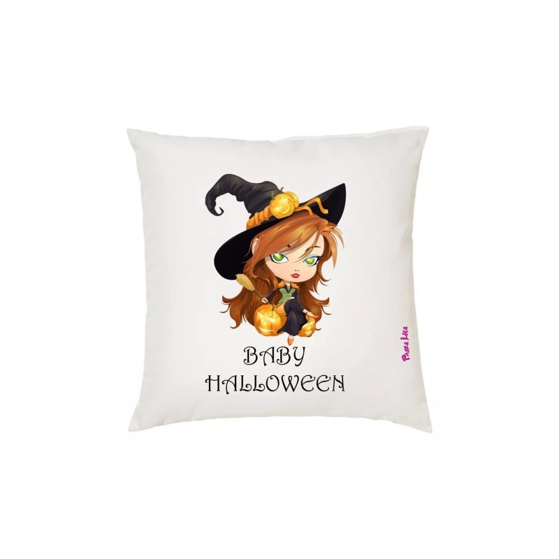 cuscino 40 x 40 scritta baby halloween zucca idea regalo uomo donna