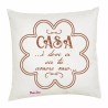 cuscino 40 x 40 scritta casa e dove ci sei tu amore festa innamorati regalo