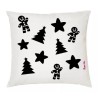 cuscino 40 x 40 scritta con disegno albero di natale stelle idea regalo natale