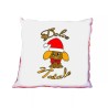 cuscino 40 x 40 scritta dolce natale cane con berretto regalo natale uomo donna