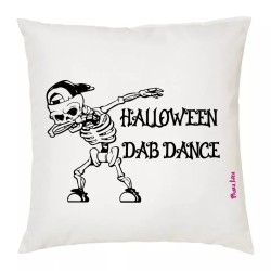 cuscino 40 x 40 scritta halloween dab dance scheletro regalo uomo donna