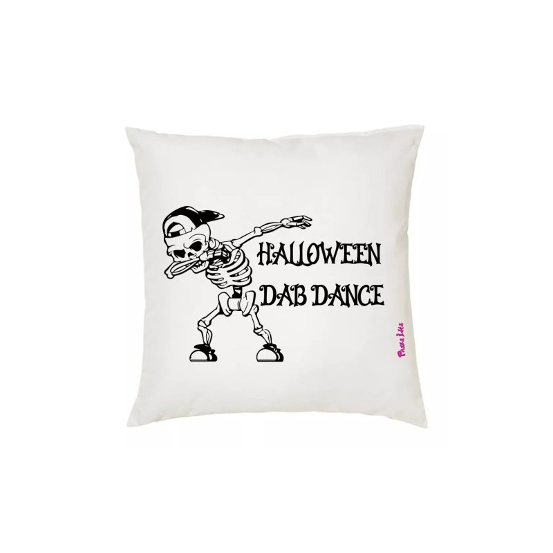 cuscino 40 x 40 scritta halloween dab dance scheletro regalo uomo donna
