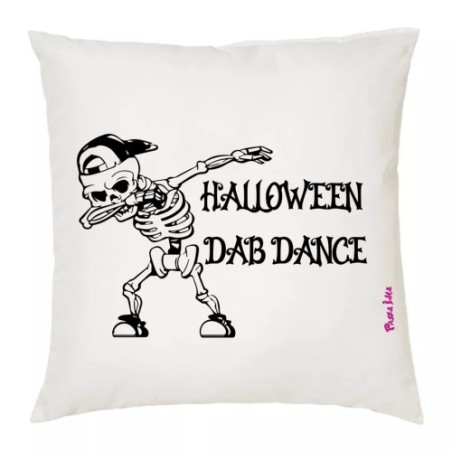 cuscino 40 x 40 scritta halloween dab dance scheletro regalo uomo donna