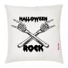 cuscino 40 x 40 scritta halloween rock scheletro regalo uomo donna