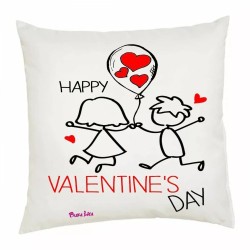 cuscino 40 x 40 scritta happy festa innamorati regalo cuore uomo donna