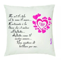 cuscino 40 x 40 scritta i love you poesia idea regalo san valentino uomo donna