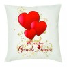 cuscino 40 x 40 scritta il nostro grande amore idea regalo amore cuori cuore