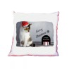 cuscino 40 x 40 scritta merry christmas gatto regalo natale uomo donna