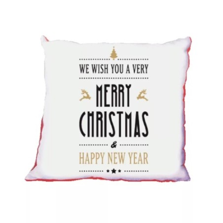 cuscino 40 x 40 scritta merry christmas happy new year regalo natale uomo donna